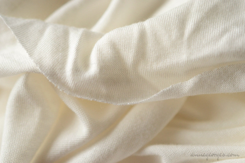 Rayon+Organic_Cotton Knit Jersey Fabric - NATURAL BLENDS ( Rayon Cotton  Knit, Prepared for Dye Dyeable )