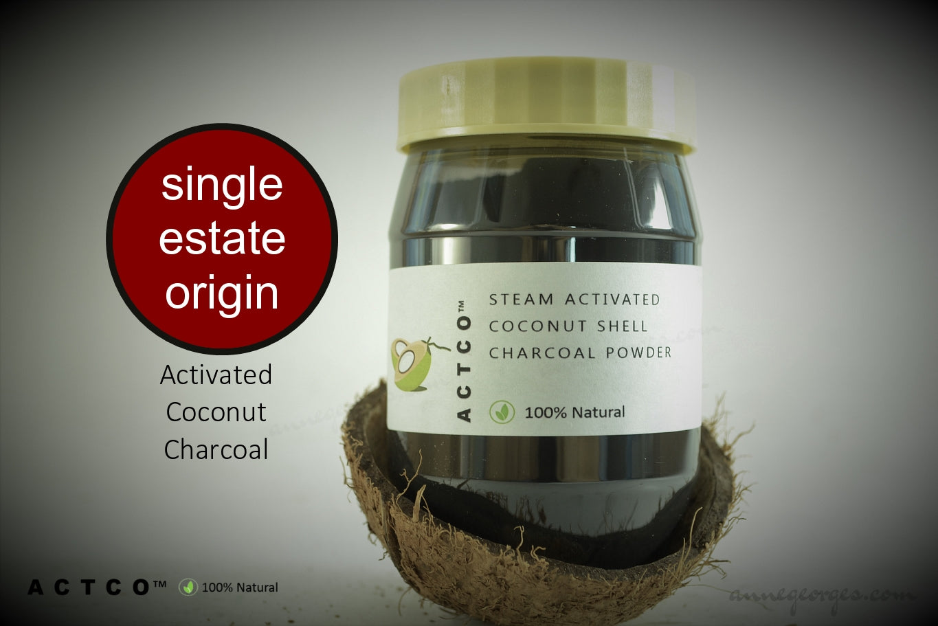 Coconut shell charcoal powder pure Organic 100% Activated Carbon Natural  Ceylon