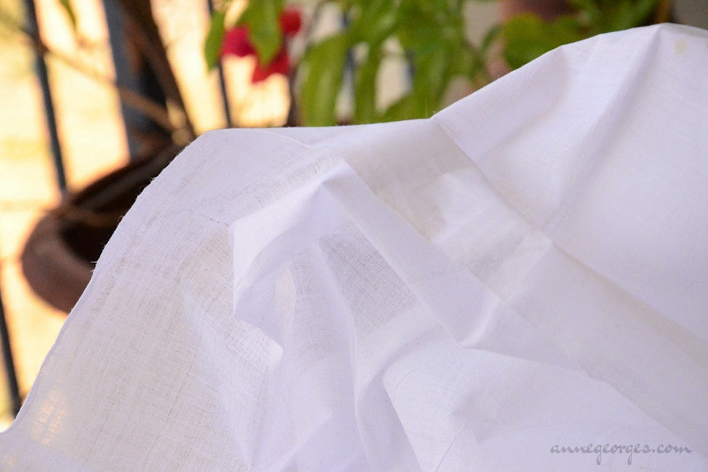 Dhaka Muslin Organic Cotton Handwoven ( Prepared for Dye Dyeable ) –  AnneGeorges